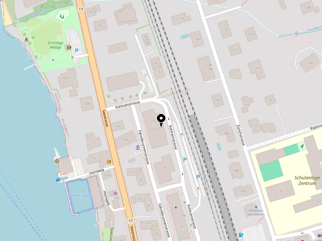 Map showing E-Pulsive at 6B Kohlrainstrasse, 8700 Küsnacht, Zurich